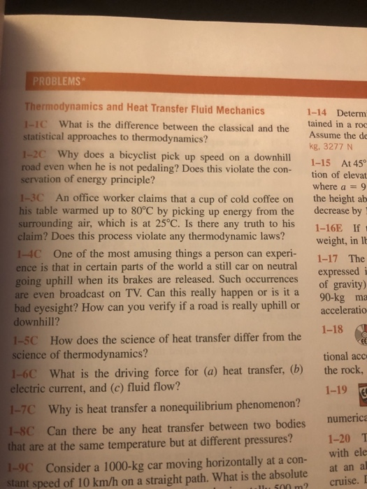 Solved PROBLEMS Thermodynamics and Heat Transfer Fluid | Chegg.com