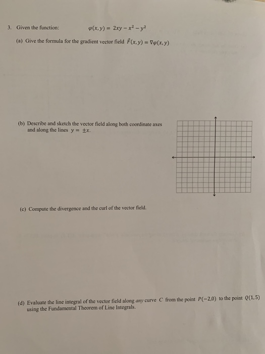 Solved 3. Given the function: (x,y) = 2xy - x2 - y2 (a) Give | Chegg.com