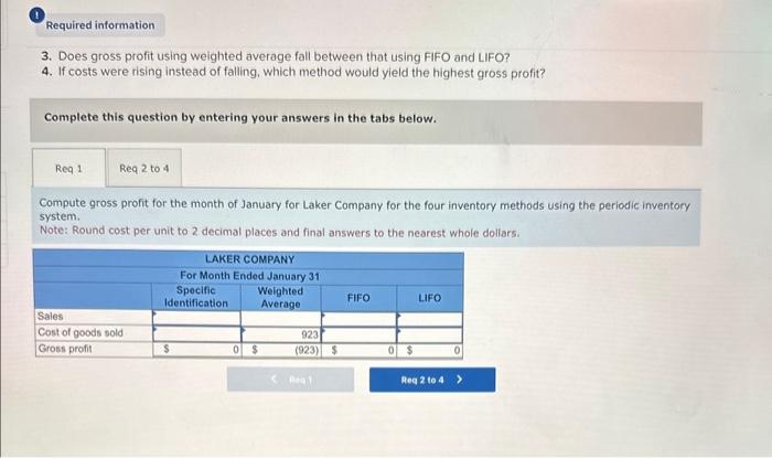 Solved Compute gross progit for the month of January for | Chegg.com