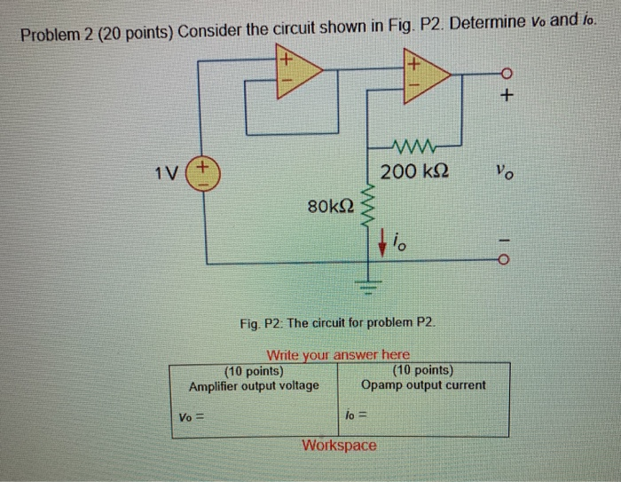 Solved Problem 2 (20 points) Consider the circuit shown in | Chegg.com