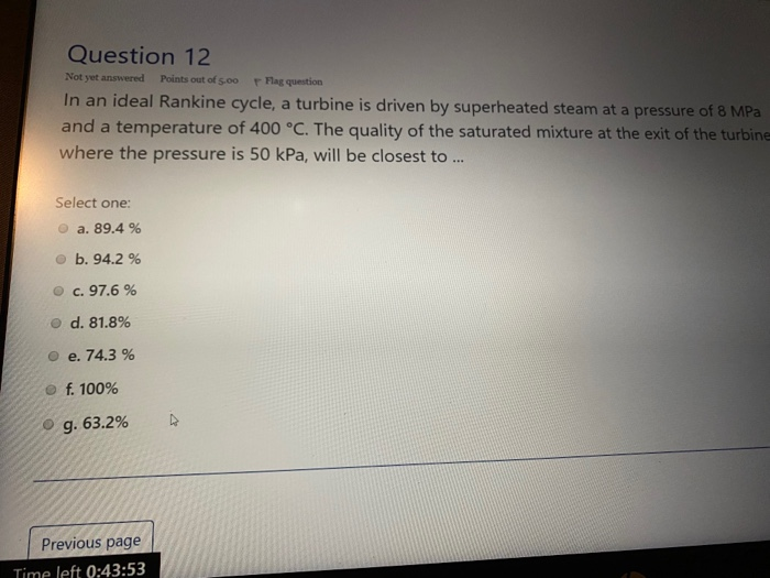 Solved Question 12 Not yet answered Points out of 5.00 Flag | Chegg.com