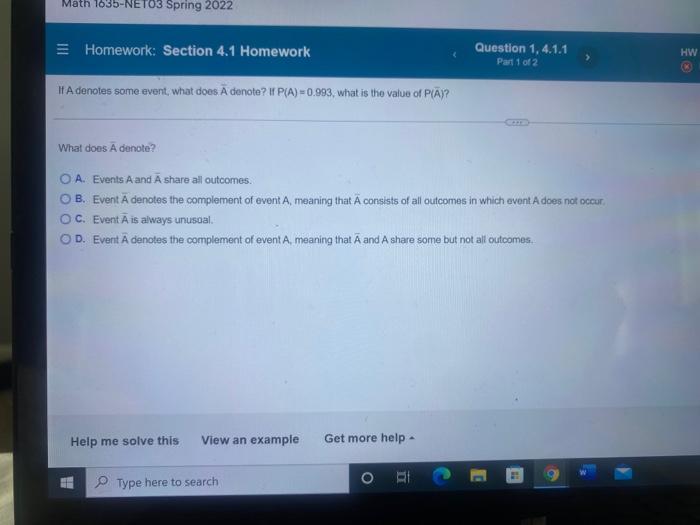 Solved Math 1035-NETO3 Spring 2022 Homework: Section 4.1 | Chegg.com