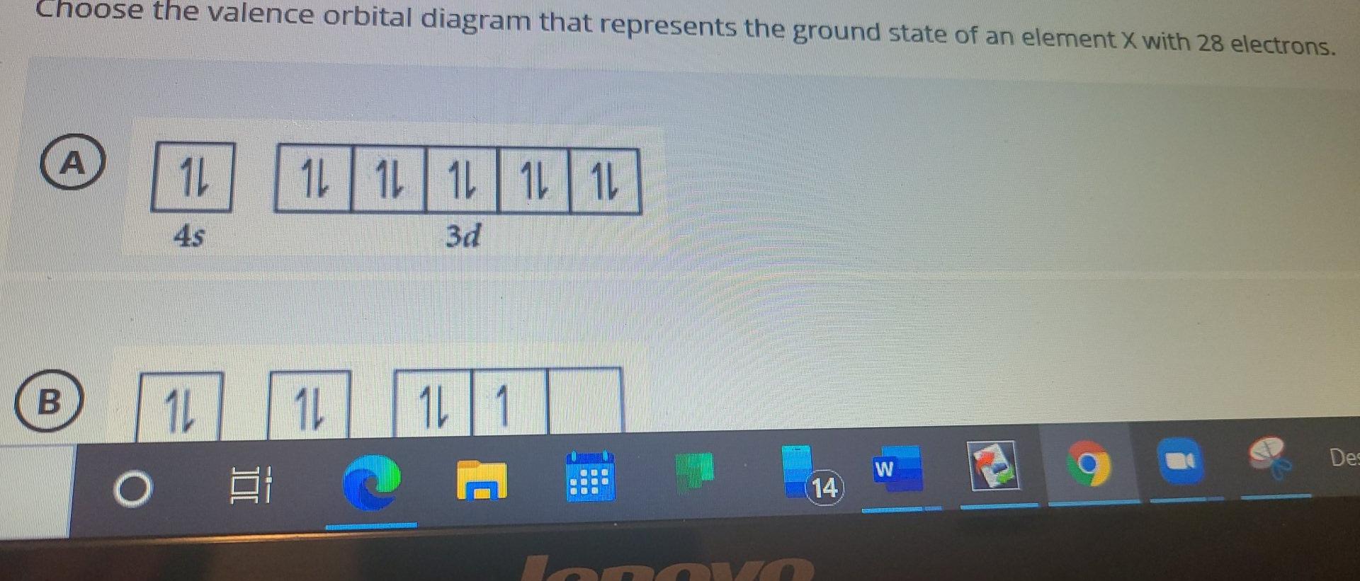 Solved Choose The Valence Orbital Diagram That Represents | Chegg.com