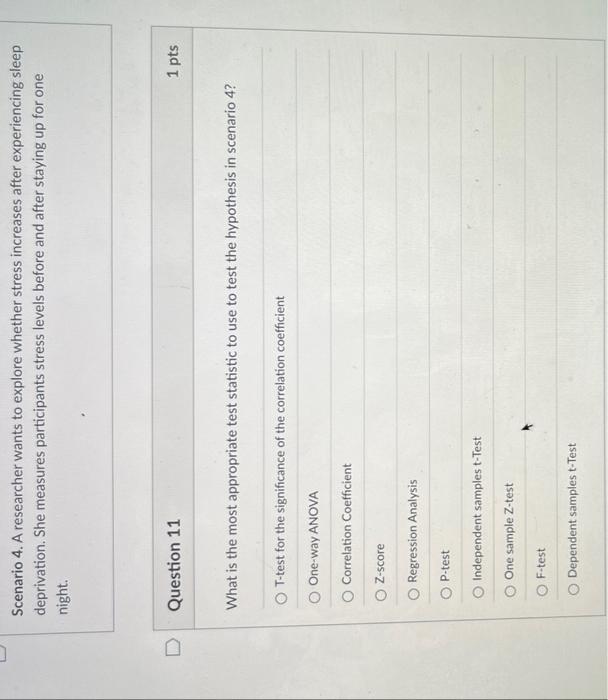 Solved Scenario 4. A Researcher Wants To Explore Whether | Chegg.com