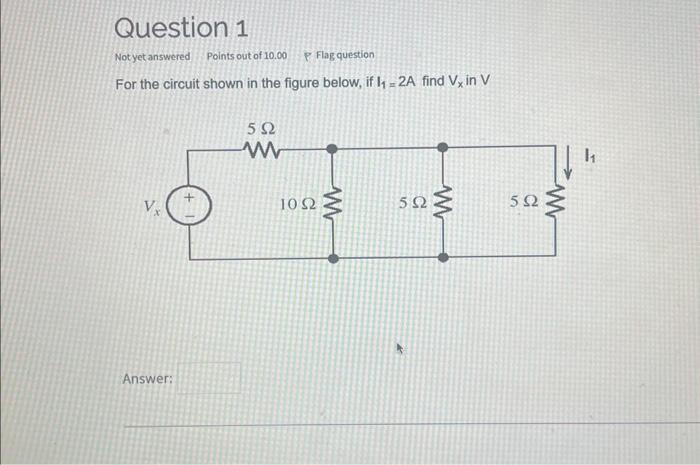 Solved For the circuit shown in the figure below, if I1=2 A | Chegg.com