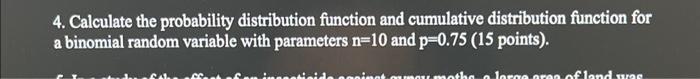 which function gives the cumulative probability of a binomial distribution