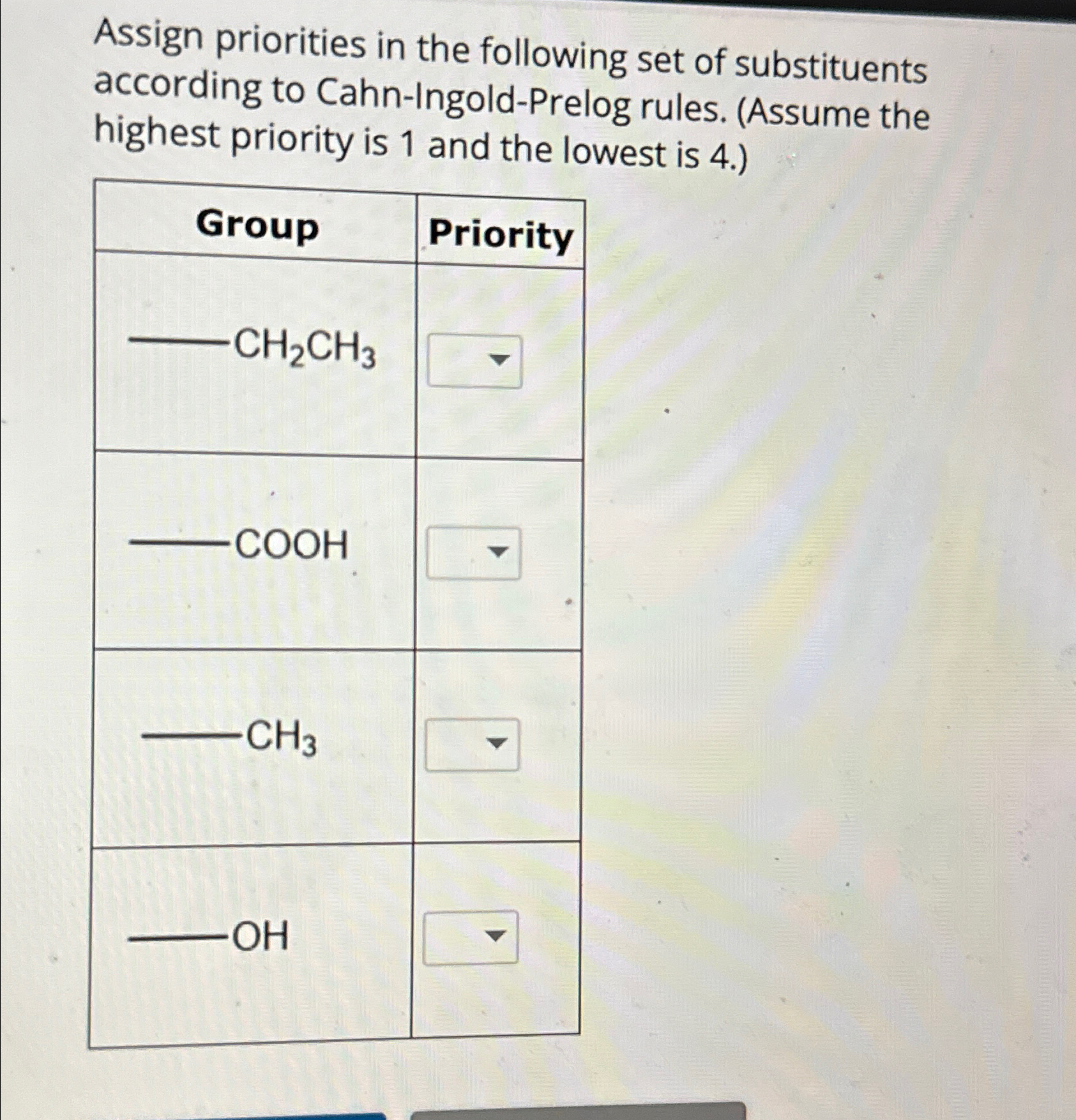 Solved Assign priorities in the following set of | Chegg.com