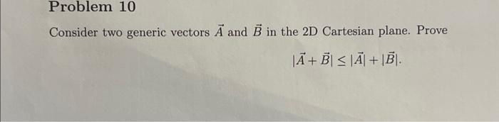 Solved Consider two generic vectors A and B in the 2D | Chegg.com
