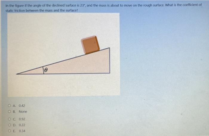 Solved In the figure if the angle of the declined surface is | Chegg.com