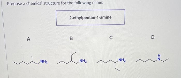 Solved Propose a chemical structure for the following name: | Chegg.com