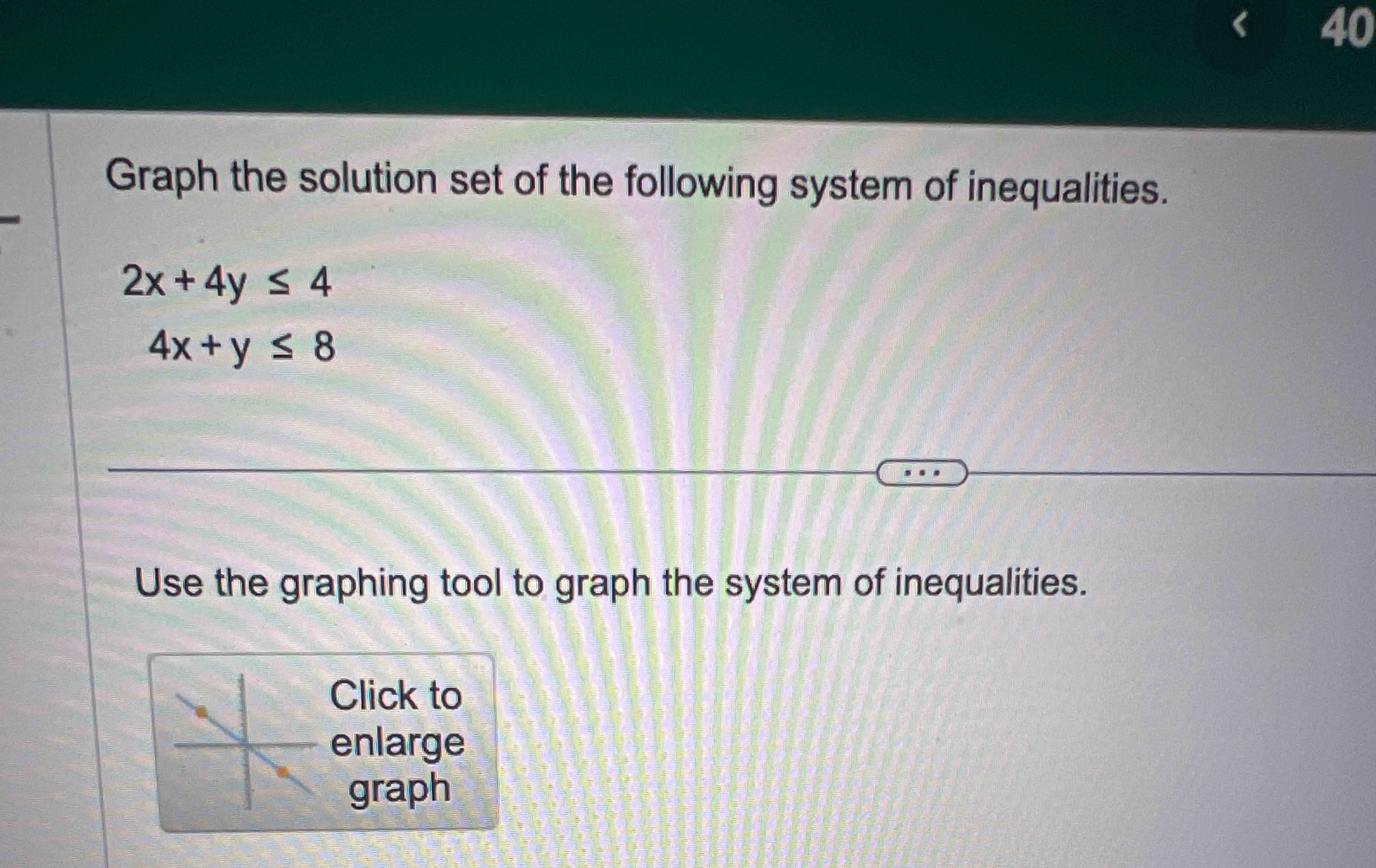 Solved Graph the solution set of ﻿the following system of | Chegg.com