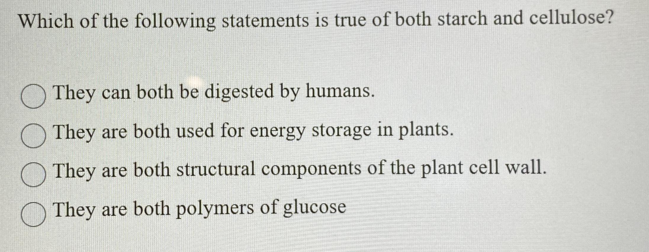 Solved Which of the following statements is true of both | Chegg.com