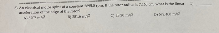 5 5 An Electrical Motor Ss At A Constant 2695 0 Chegg 