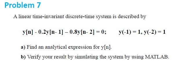 Solved Course: Linear Systems (Signals And Systems) Please | Chegg.com