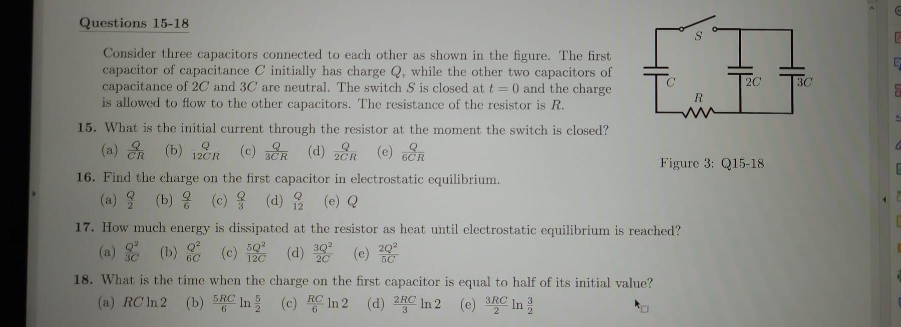 Solved Consider Three Capacitors Connected To Each Other As | Chegg.com