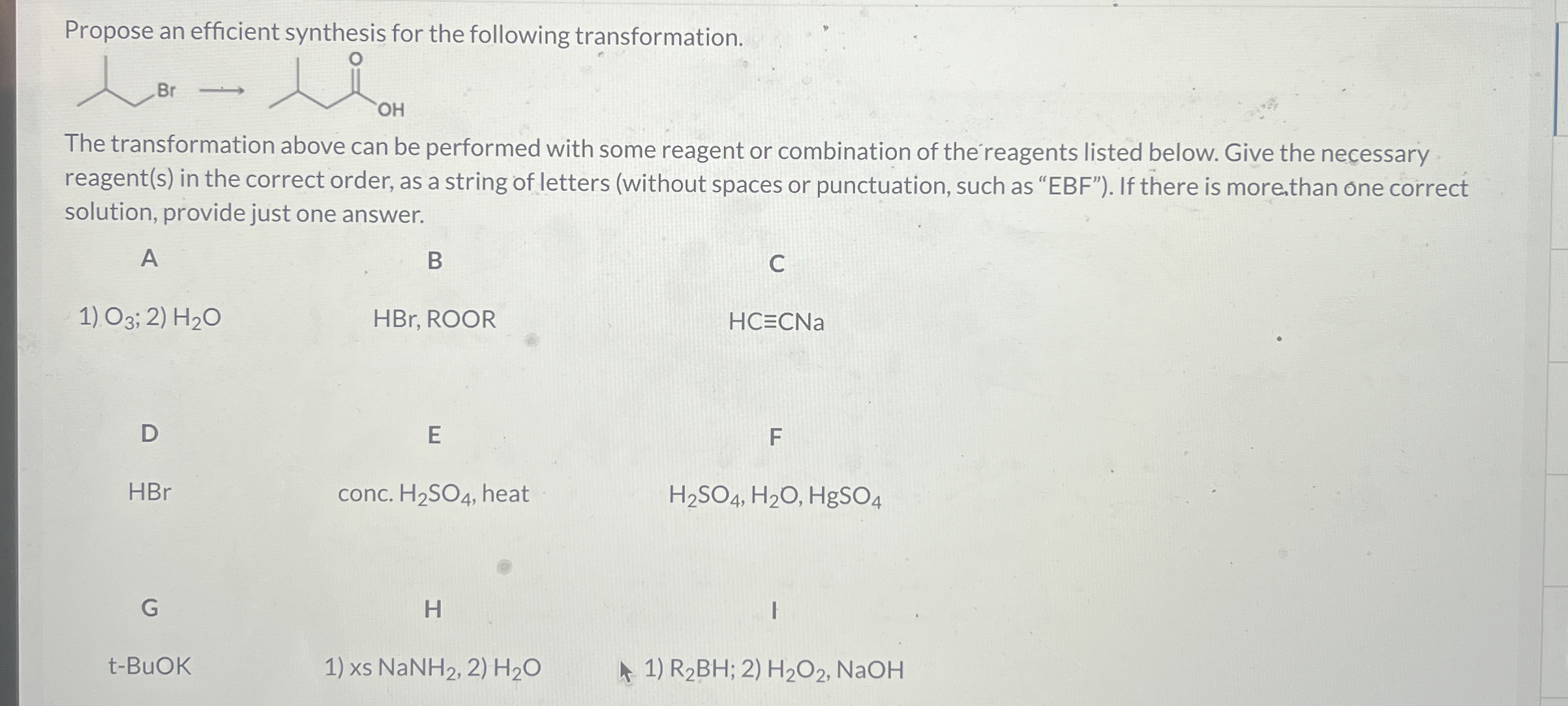 Solved Prodose an efficient sunthesis for the following | Chegg.com