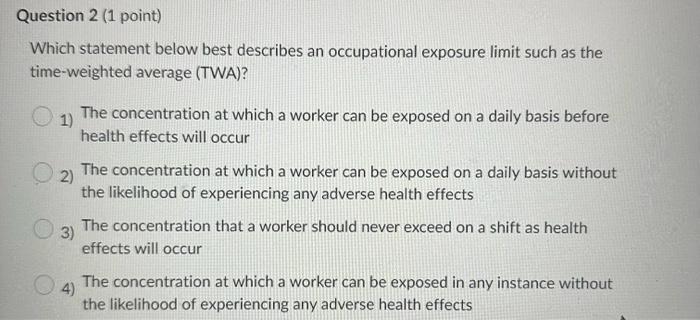 Solved Which statement below best describes an occupational | Chegg.com