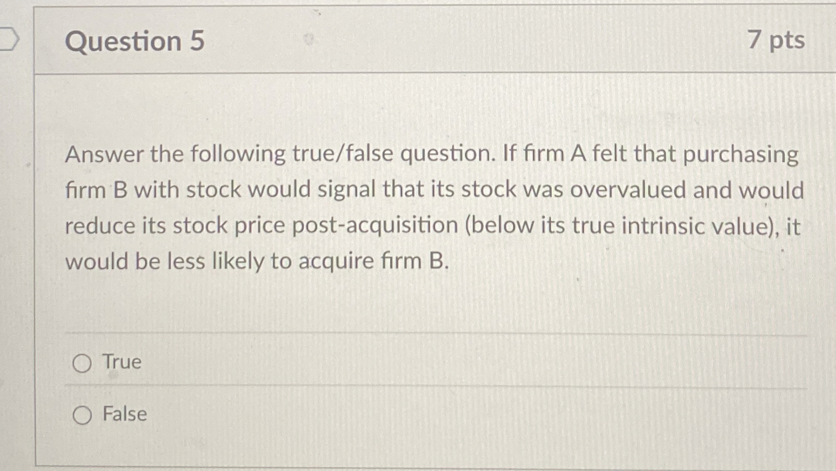 Solved Question 57 ﻿ptsAnswer the following true/false | Chegg.com