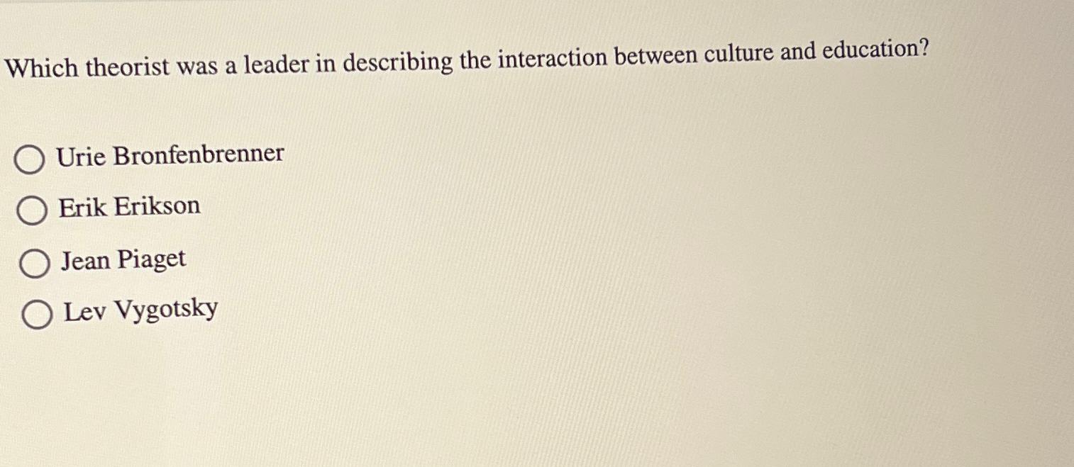 Solved Which theorist was a leader in describing the Chegg