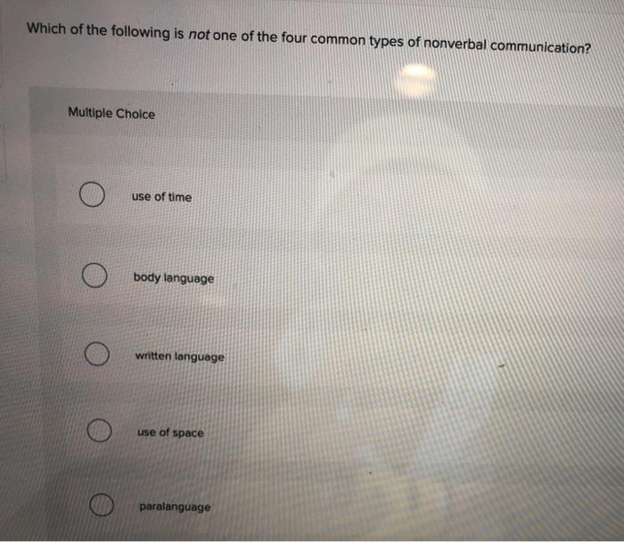 Solved Which of the following is not one of the four common | Chegg.com