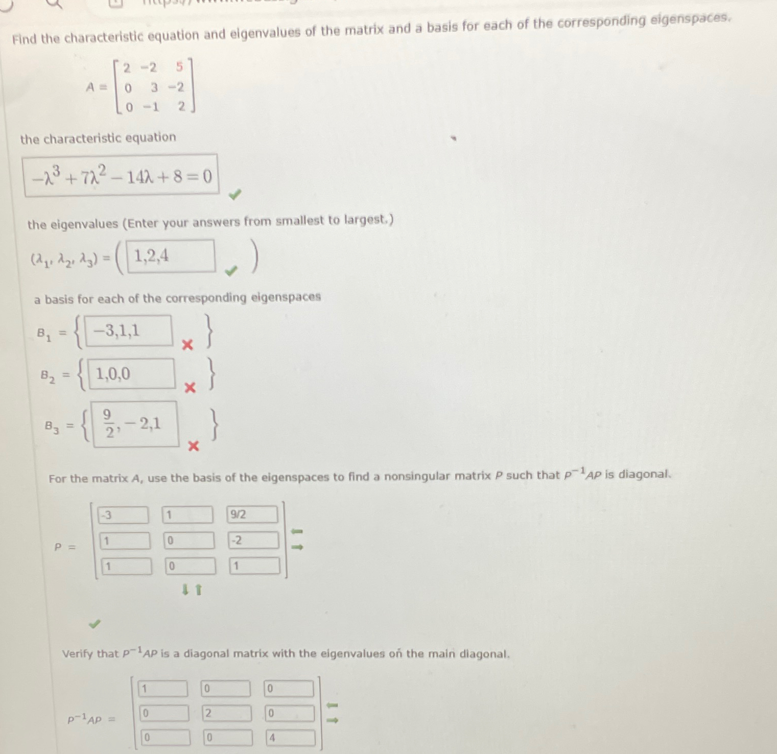 Solved Find the characteristic equation and eigenvalues of | Chegg.com