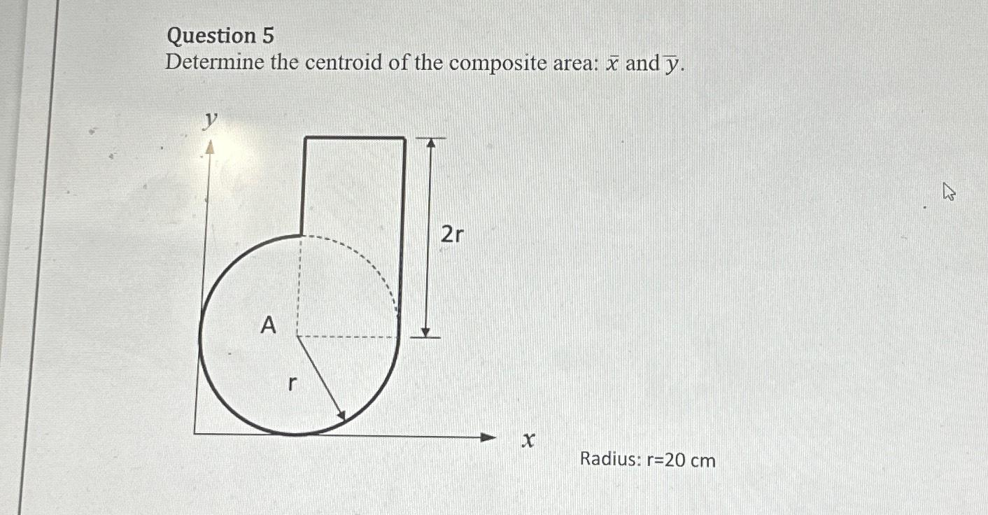 Solved Question 5Determine the centroid of the composite | Chegg.com