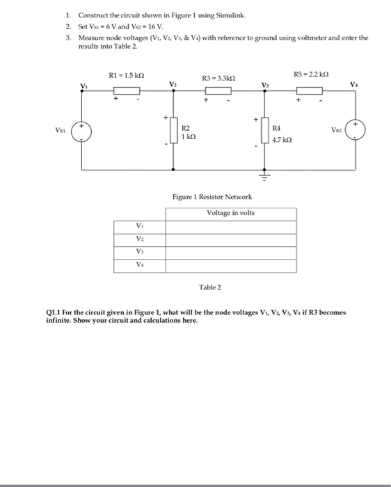 Solved 1. Construct the circuit shown in Figure 1 using | Chegg.com