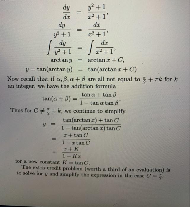 Solved dy s To y2 + 1 dx r2 +1' dy dx y2 +1 x2 +1' dy dx y2 | Chegg.com