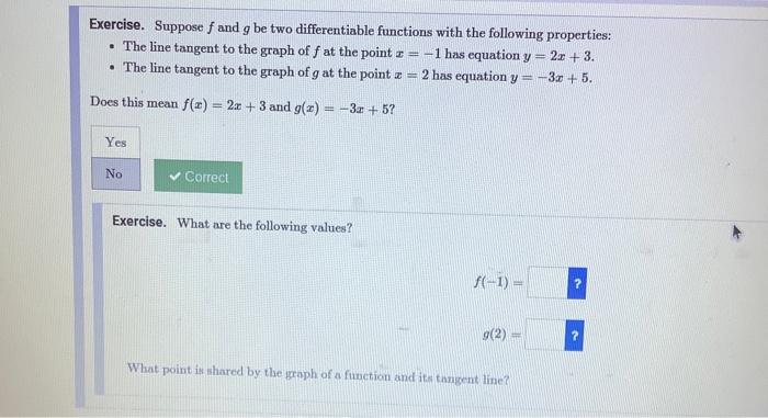 Solved Exercise Suppose F And G Be Two Differentiable Chegg Com