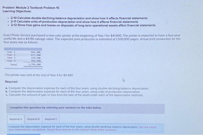 Solved Problem: Module 2 Textbook Problem 15 Learning | Chegg.com