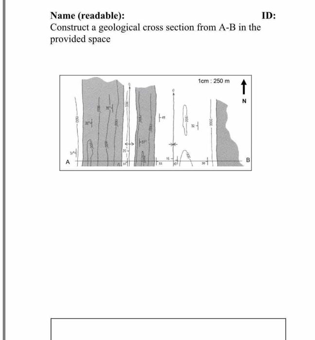 Solved Name (readable): ID: Construct a geological cross | Chegg.com