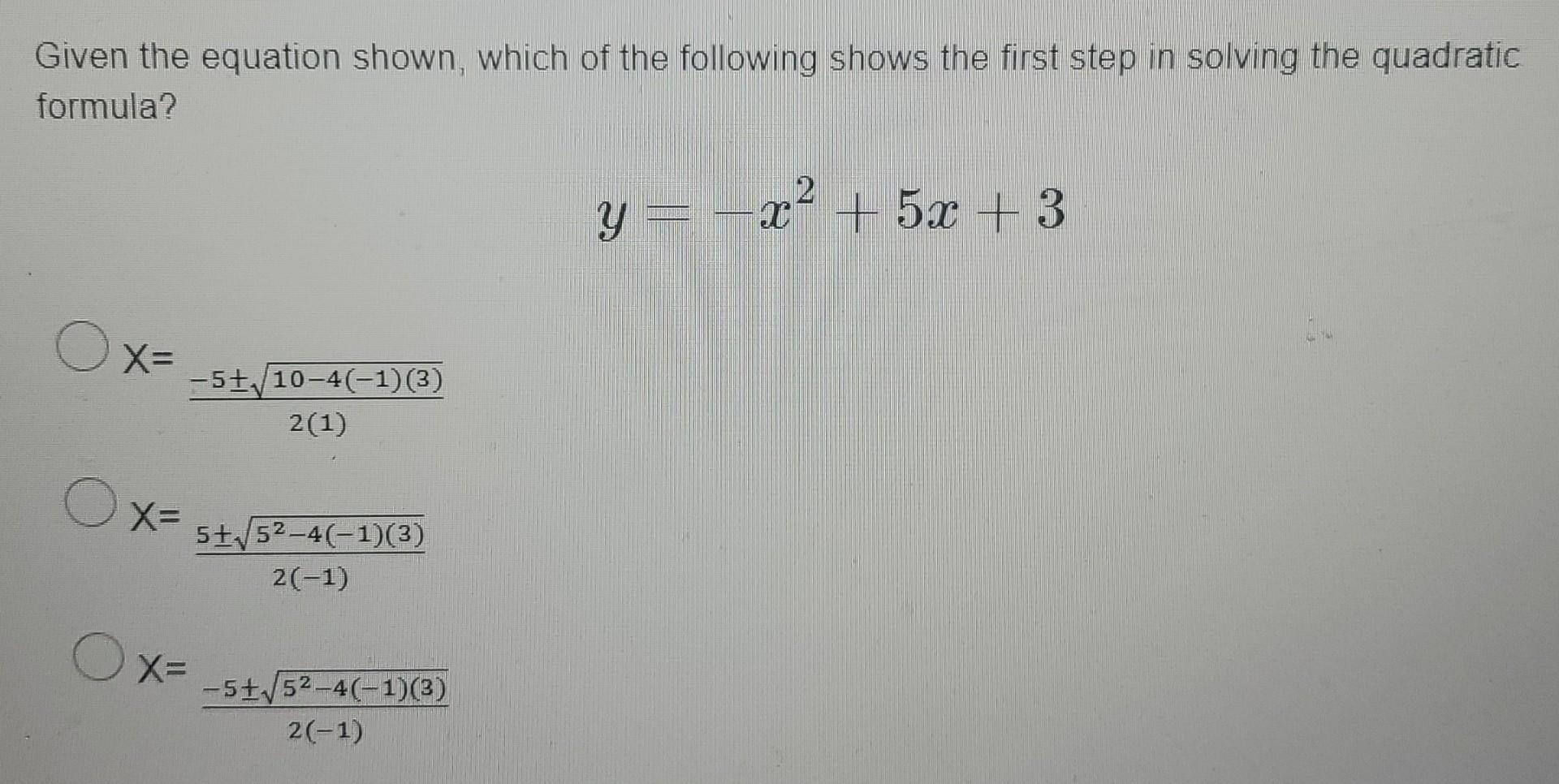 Solved Given the equation shown, which of the following | Chegg.com
