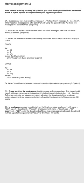 Solved Home assignment 3 Note: Unless explicitly asked by | Chegg.com