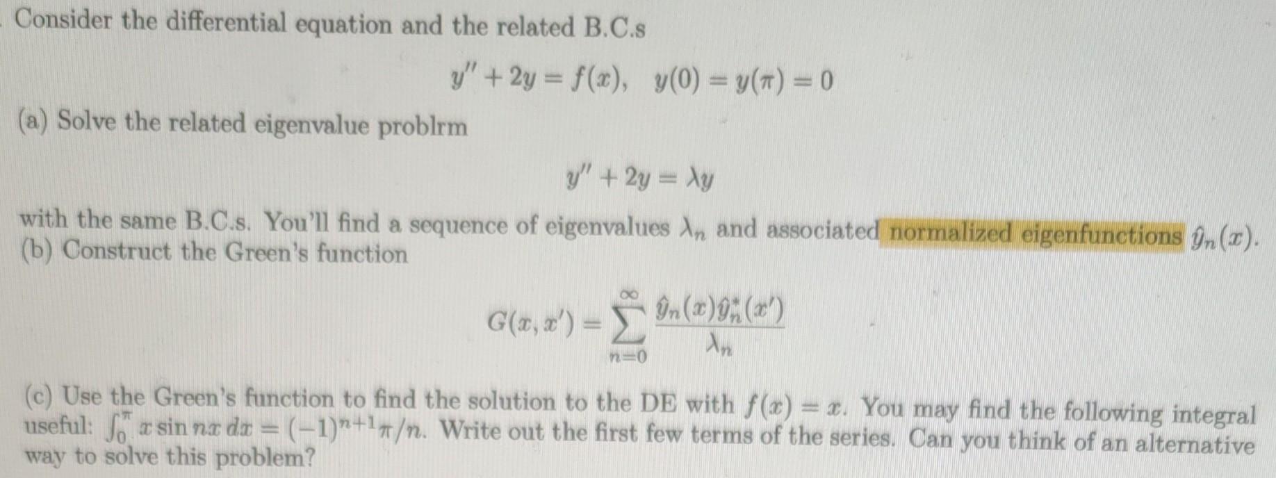 Solved Consider The Differential Equation And The Related | Chegg.com