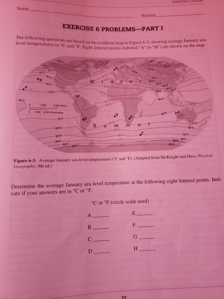 Exercise 6 Problems Part I The Following Questions