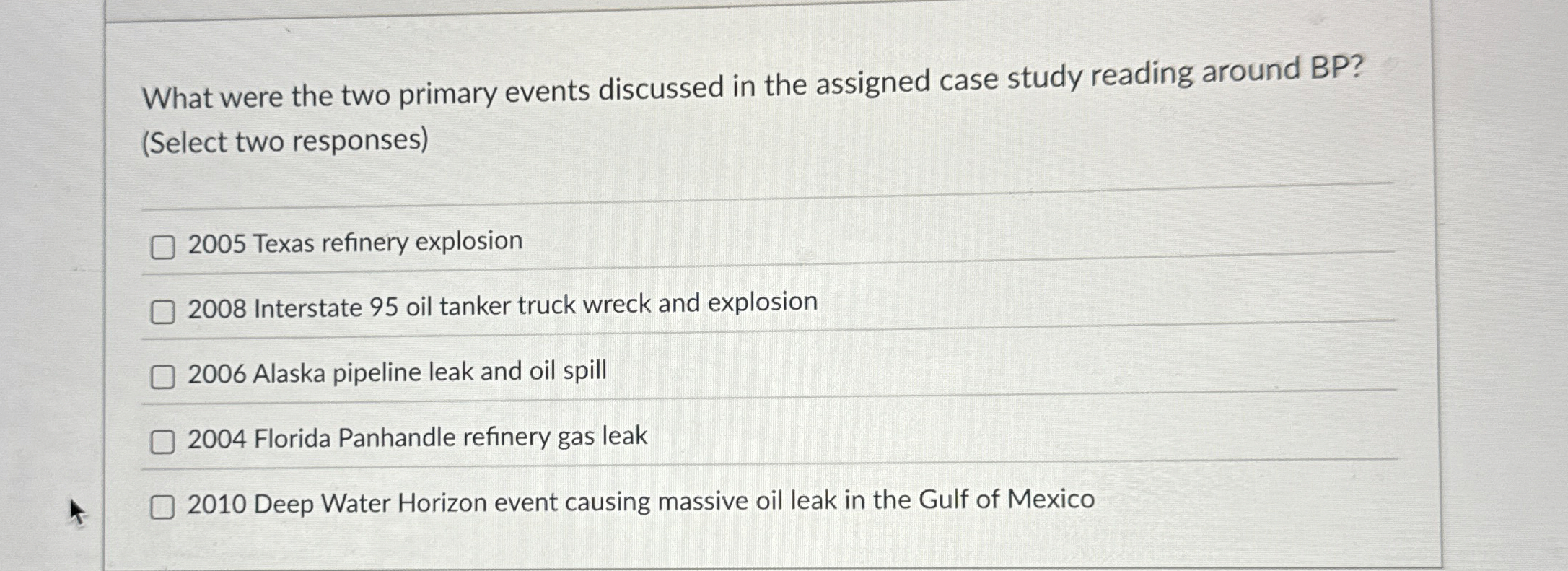 Solved What were the two primary events discussed in the