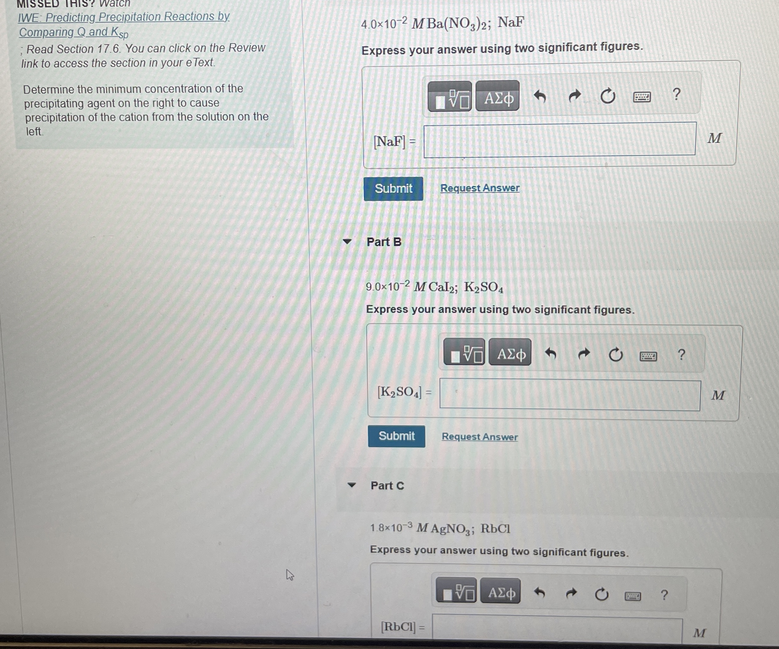 Solved MISSED IHIS? WatchIWE: Predicting Precipitation | Chegg.com