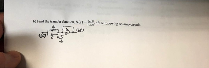 Solved B) Find The Transfer Function, H(s) = .of The | Chegg.com