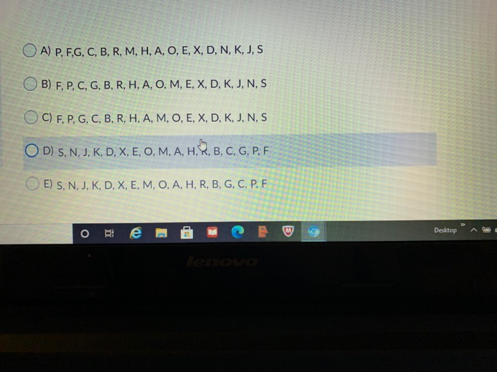 Choose Which Of The Following Order Of Events Is Chegg Com