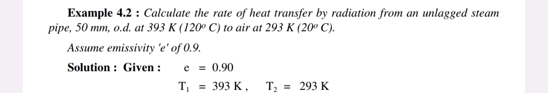 Solved Example 4.2 ﻿: Calculate the rate of heat transfer by | Chegg.com