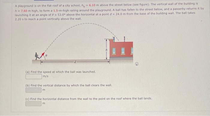 Solved A Playground Is On The Flat Roof Of A City School, | Chegg.com