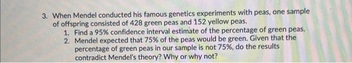 mendel's peas genetics experiments that changed the world