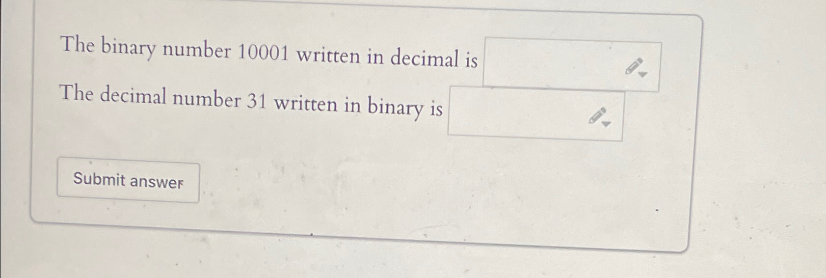 binary number into decimal number 1001