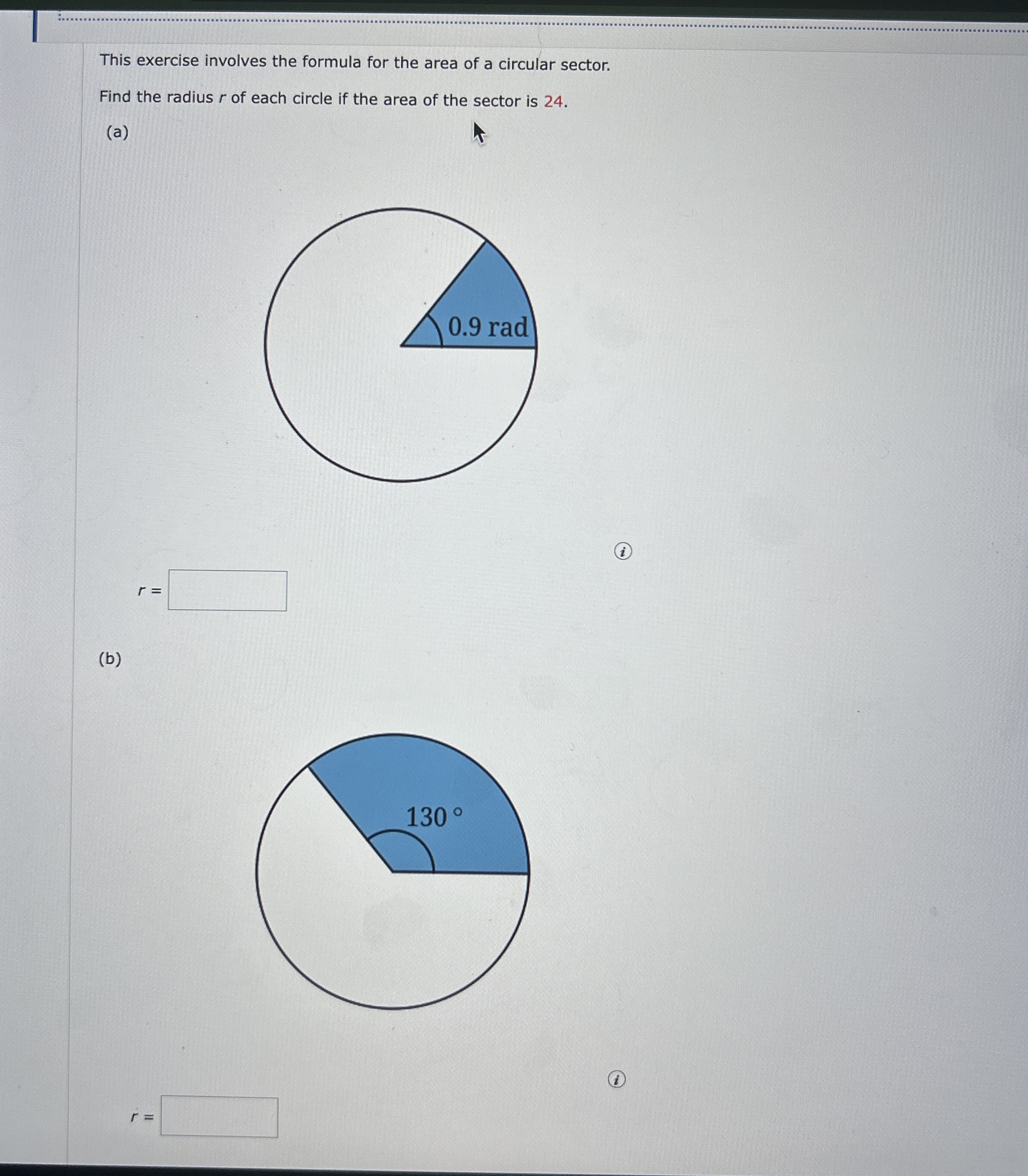 Solved This exercise involves the formula for the area of a | Chegg.com