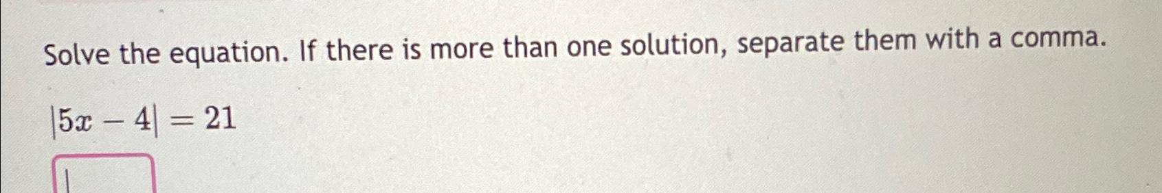 Solved Solve the equation. If there is more than one | Chegg.com