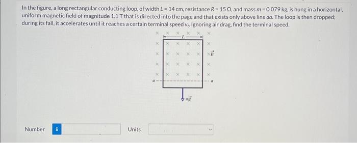 Solved In The Figure, A Long Rectangular Conducting Loop, Of | Chegg.com