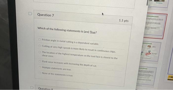 Solved Question 1 1.5 pts Which of the following statements | Chegg.com