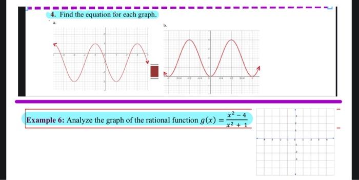 Solved 4. Find the equation for each graph. Example 6: | Chegg.com