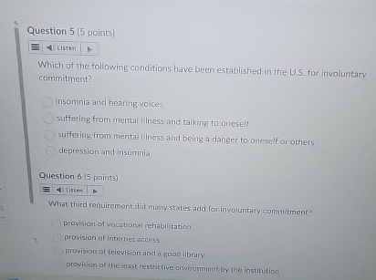 Solved Question 5 (5 ﻿points)ListenWhich of the following | Chegg.com