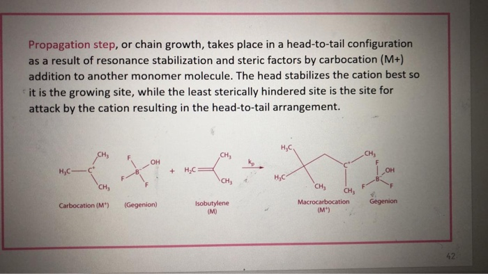 Solved Propagation step, or chain growth, takes place in a